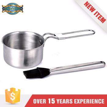 New Product Heat Resistance Two Handle Stainless Steel Saucepan