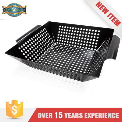 Heat Resistance Stamped Steel Grill Topper Square Wok Pan