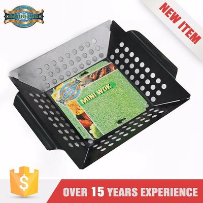 Wholesale Easily Cleaned Topper Bbq Grill Porcelain Coated Rectangle Grilling Wok