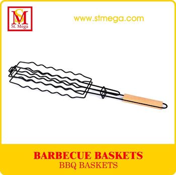Non-Stick BBQ Adjustable Sausage Grilling Basket