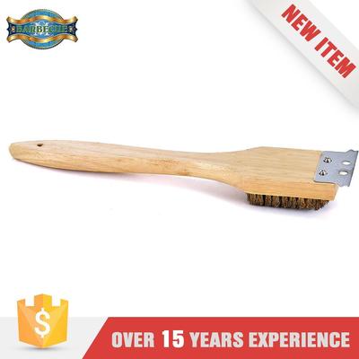 Alibaba Supplier Barbecue Tool Straight Wooden Handle Brush