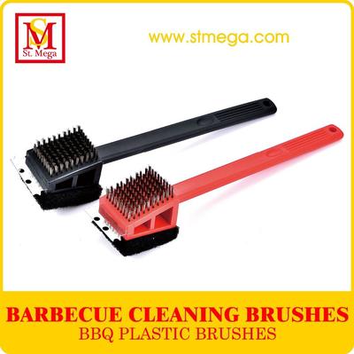 3-in-1 Plastic BBQ Grill Cleaning Brush