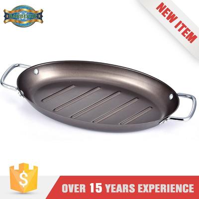 Oval Shape Brown Non-Stick BBQ Topper Bake Topper with 2 Wire Handle St.Mega Hot Sale Product