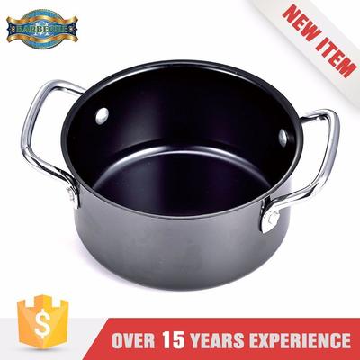2 Handle Non-Stick BBQ Sauce Pot Milk Pot Easy-Cleaning Metal Round Pot St.Mega Hot Sale Product