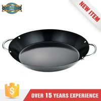 Non-Stick BBQ Grill Pan Round Pan with Handles Black